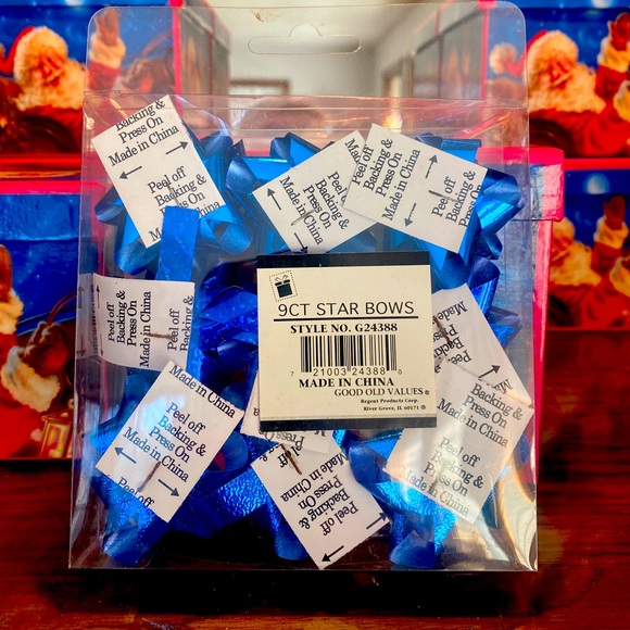 🎅LINDY BOWMAN🎅 7 SANTA CHRISTMAS HOLIDAY GIFT BOXES & 9-CT MINI BOWS NWT🎁 - Picture 4 of 9